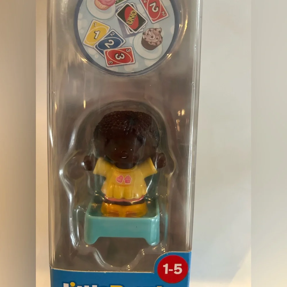 Fisher-Price Little People Uno Card Game Figure Set - HHR45 NEW
